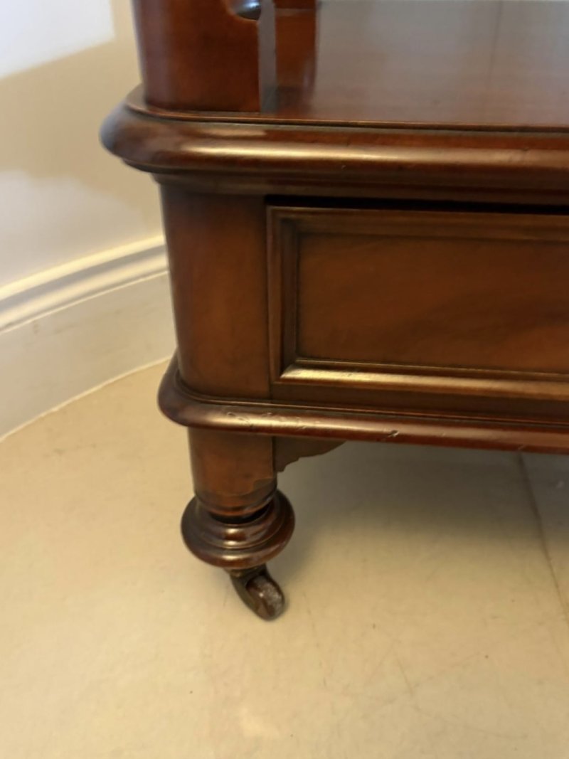 Antique English Victorian Mahogany Sideboard / Buffet Server Dumbwaiter with Gallery Back - Image 8